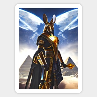 Egyptian God Anubis - AI Generated Concept Character - Sticker